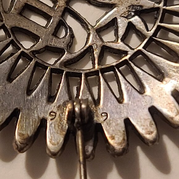 4 Vintage Silver Tone And Rhinestone Pins - Picture 9 of 14